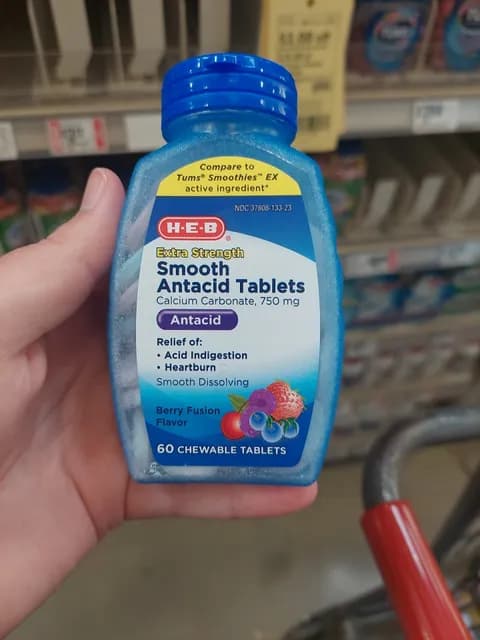 H-E-B Extra Strength Smooth Antacid Tablets Berry Fusion Flavor