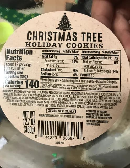Christmas Tree Holiday Cookies