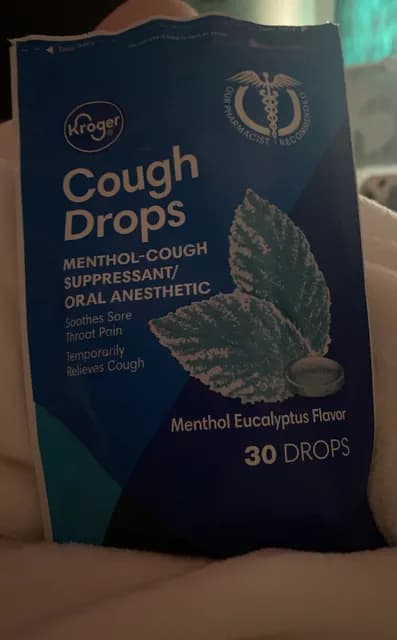 Kroger Menthol Eucalyptus Flavor Cough Drops