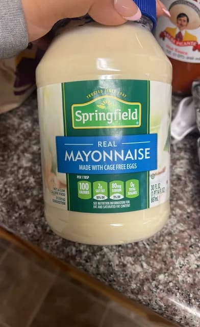Springfield Real Mayonnaise Made With Cage Free Eggs
