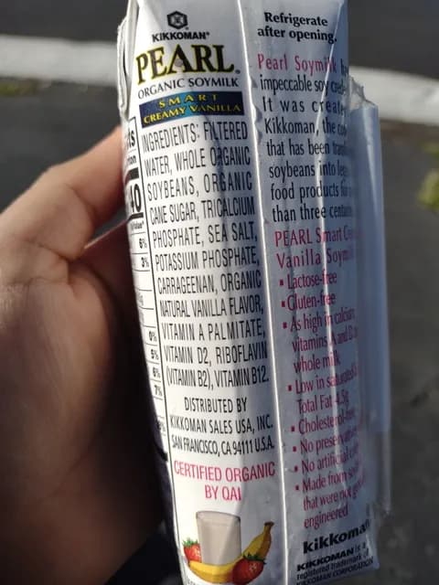 Kikkoman Pearl Organic Smart Creamy Vanilla Soymilk