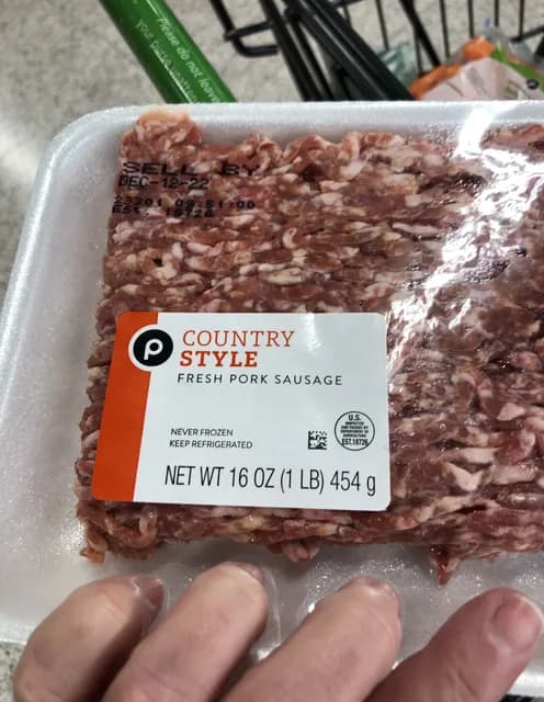 Publix Country Style Fresh Pork Sausage
