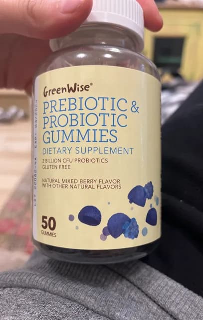 Greenwise Prebiotic & Probiotic Gummies Natural Mixed Berry Flavor