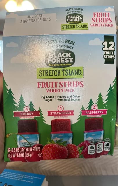 Black Forest Stretch Island Fruits Strips Variety Pack: 4 Cherry, 4 Strawberry, 4 Raspberry