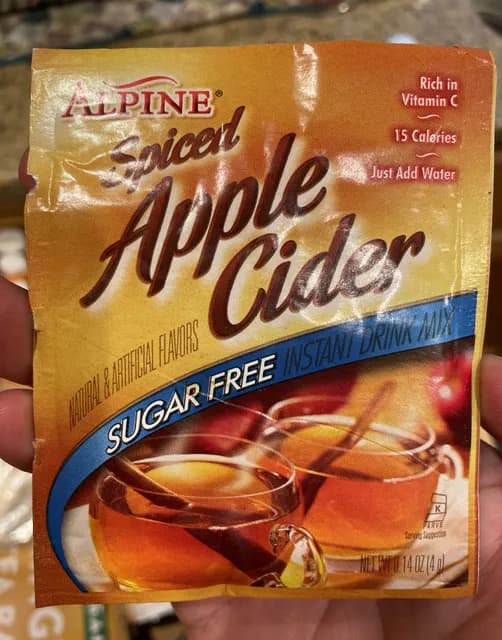 Alpine Sugar Free Spiced Apple Cider Instant Drink Mix