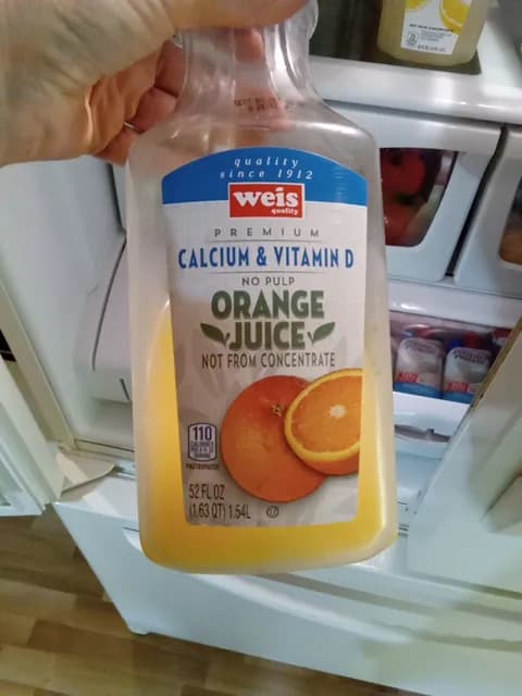 Weis Quality Calcium & Vitamin D Orange Juice