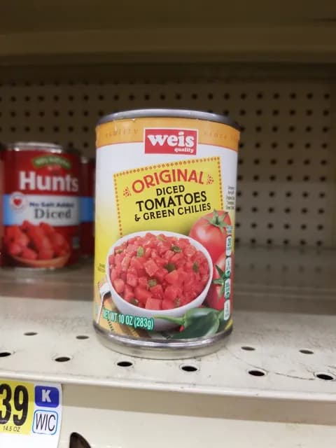 Weis Quality Original Diced Tomatoes & Green Chilies