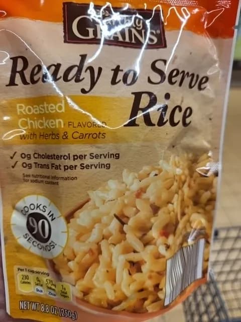 Earthly Grains Ready To Serve Rice Roasted Chicken Flavored With Herbs & Carrots