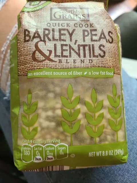 Earthly Grains Quick Cook Barley, Peas & Lentils Blend