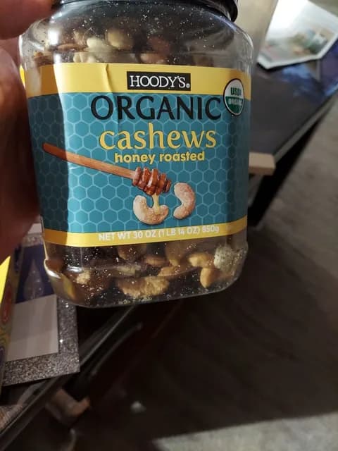 Hoody'S Organic Honey Roasted Cashews