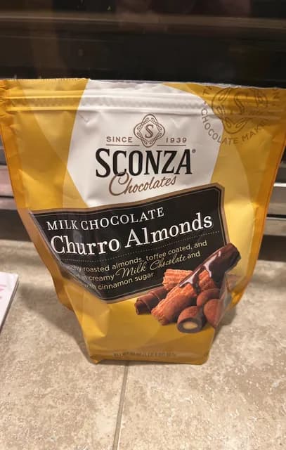 Sconza Chocolates Milk Chocolate Churro Almonds