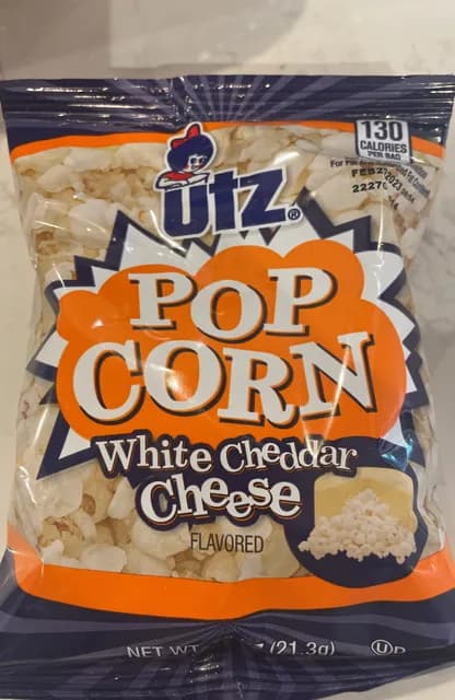 Utz Pop Corn White Cheddar Cheese Flavored