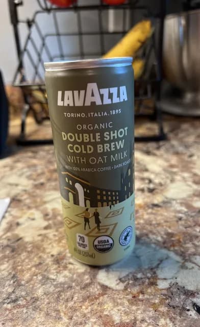 Lavazza Organic Double Shot Cold Brew Coffee With Oat Milk