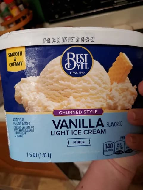 Best Yet Churned Style Vanilla Light Ice Cream