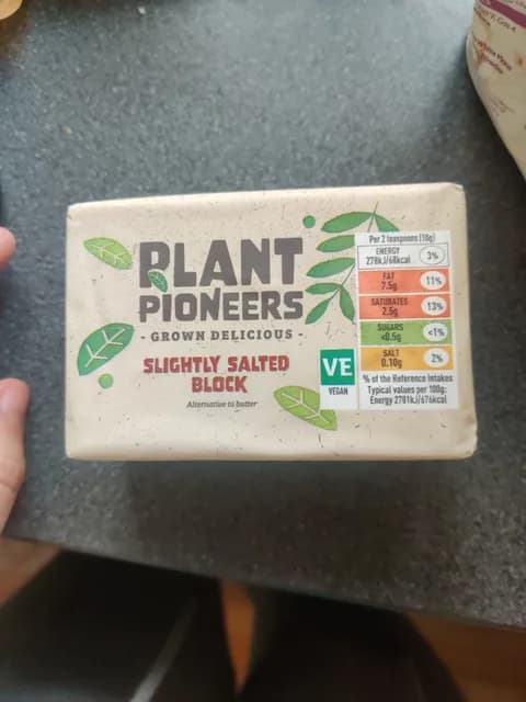 Plant Pioneers Slightly Salted Block Alternative To Butter