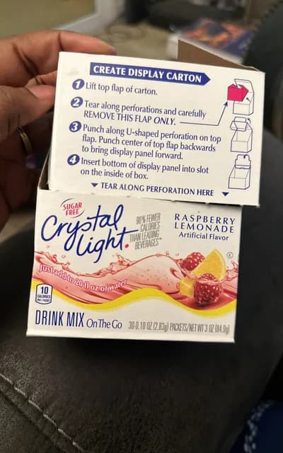 Crystal Light Sugar Free Raspberry Lemonade Drink Mix