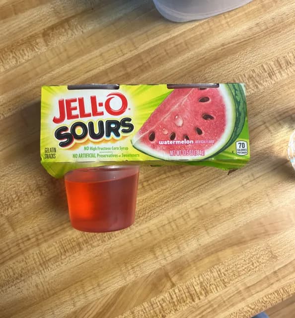 Jell-O Sours Watermelon Gelatin Snacks