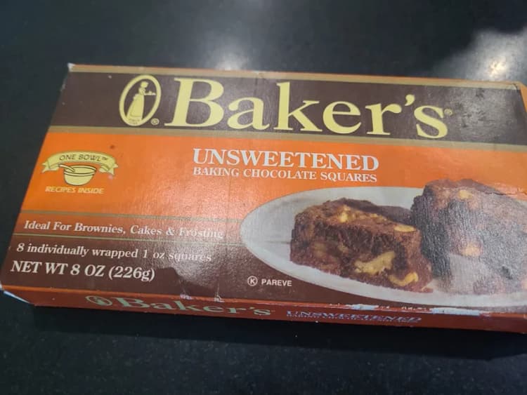 Baker'S Unsweetened Baking Chocolate Squares