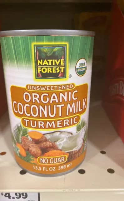 Native Forest Unsweetened Organic Turmeric Coconut Milk