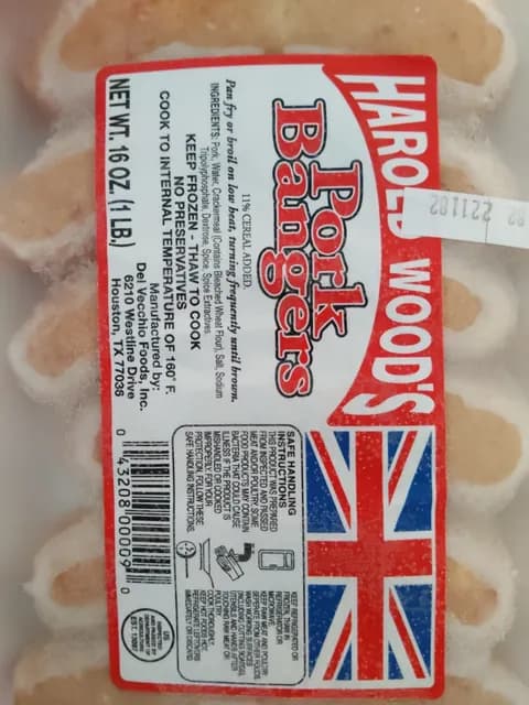 Harold Wood'S Pork Bangers
