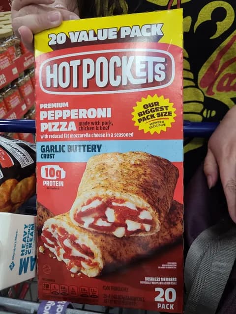 Hot Pockets Garlic Buttery Crust Premium Pepperoni Pizza