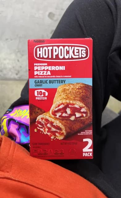 Hot Pockets Premium Pepperoni Pizza Garlic Buttery Crust