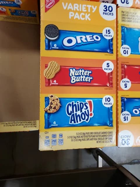 Nabisco Oreo, Nutter Butter, Chips Ahoy! Variety