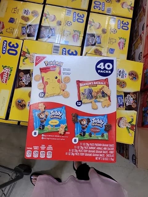 Nabisco Graham Snacks - Pokemon, Barnum'S Animals, Teddy Grahams (Honey And Chocolate