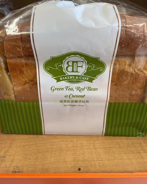 Bf Bakery & Cafe Green Tea, Red Bean W Coconut
