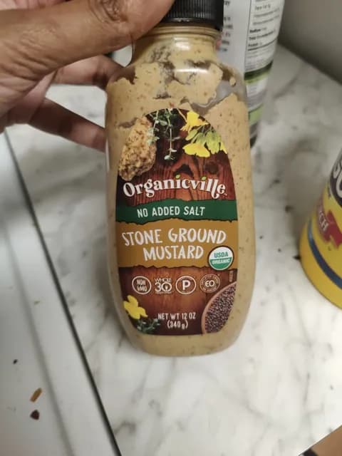 Organicville No Added Salt Stone Ground Mustard