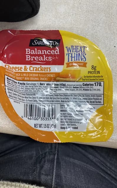 Sargento Balanced Breaks Wheat Thins Original Cheese & Crackers
