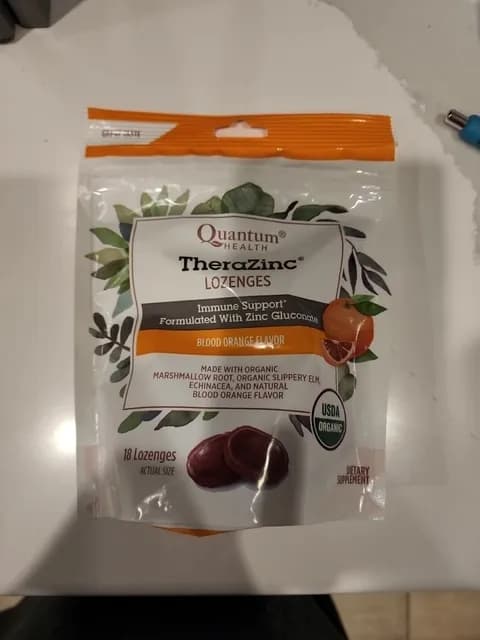 Quantum Health Therazinc Lozenges Blood Orange Flavor