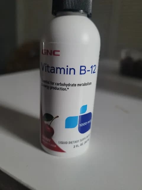 Gnc Vitamin B-12 1000 Mcg Cherry Liquid Dietary Supplement