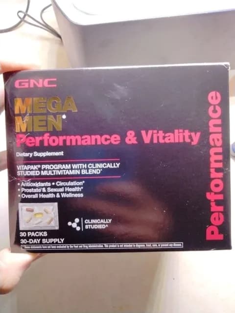 Gnc Mega Men Performance & Vitality Vitapak Program With Clinically Studied Multivitamin Blend