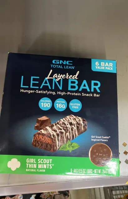 Gnc Total Lean Layered Lean Bar Girl Scout Thin Mints
