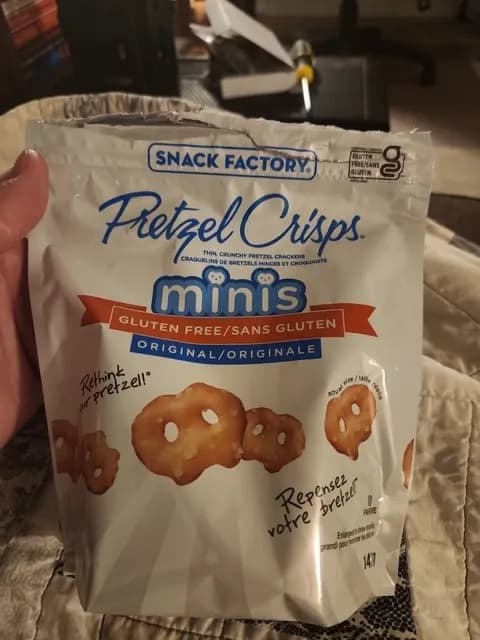 Snack Factory Pretzel Crisps Original Gluten Free Minis