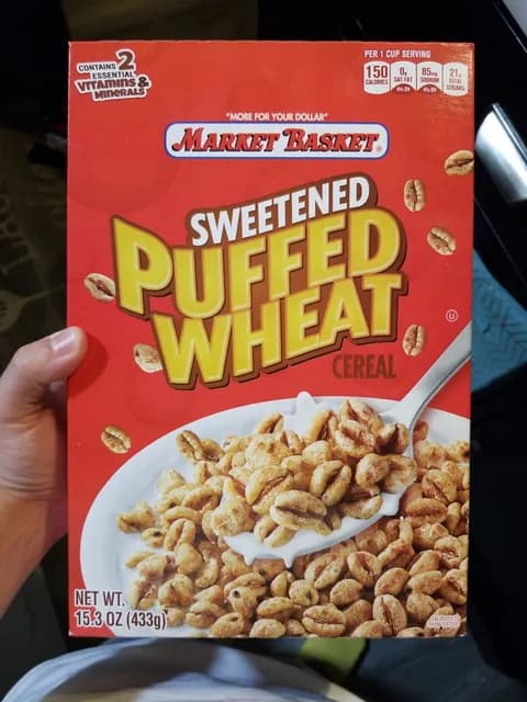 Market Basket Sweetened Puffed Wheat Cereal
