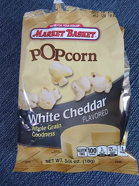 Market Basket White Cheddar Flavored Popcorn