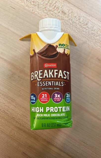 Carnation Breakfast Essentials High Protein Rich Milk Chocolate Nutritional Drink
