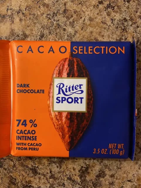 Ritter Sport 74% Dark Chocolate Cacao Intense