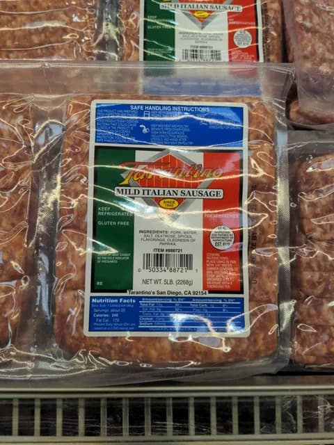 Tarantino Mild Italian Sausage