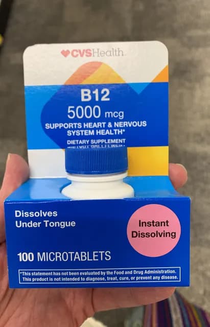 Cvs Health Instant Dissolving B12 Microtablets 5000 Mcg