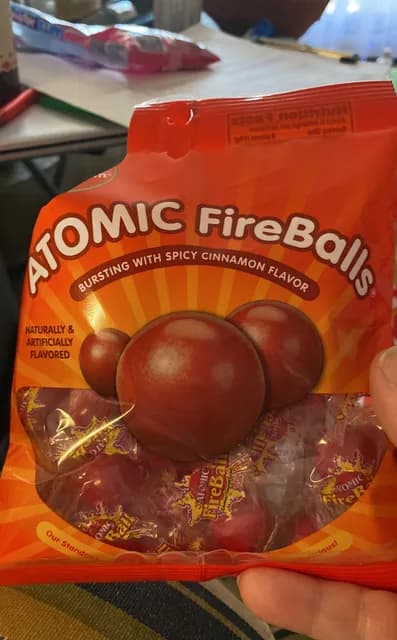 Gold Emblem Atomic Fire Balls Bursting With Spicy Cinnamon Flavor