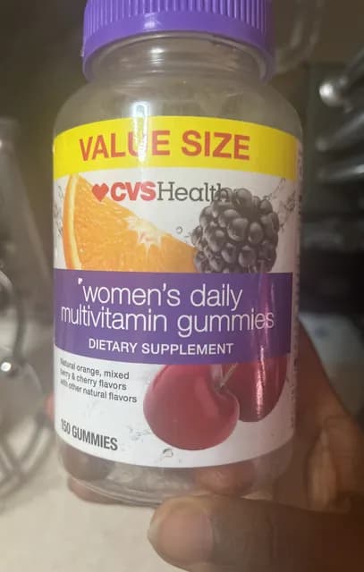 Cvs Health Natural Orange, Mixed Berry & Cherry Flavors Women'S Daily Multivitamins Value Size 150 Gummies