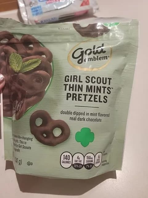 Gold Emblem Girl Scout Thin Mints Pretzels
