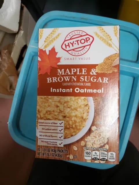 Hy-Top Maple & Brown Sugar Instant Oatmeal