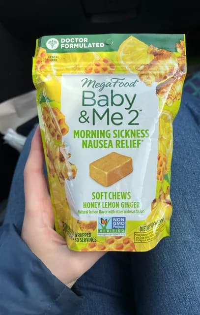 Megafood Baby & Me 2 Honey Lemon Ginger Morning Sickness Nausea Relief 30 Soft Chews