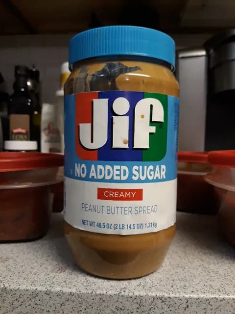 Jif No Added Sugar Creamy Peanut Butter Spread