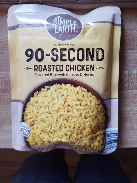 Simple Earth Roasted Chicken Flavored Rice With Carrots & Herbs