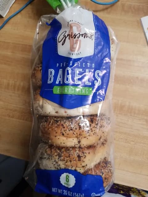 Grissom'S Baking The Best Everyday Pre-Sliced Bagels Everything